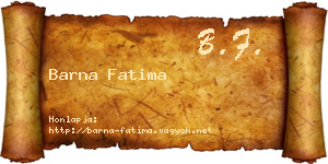 Barna Fatima névjegykártya